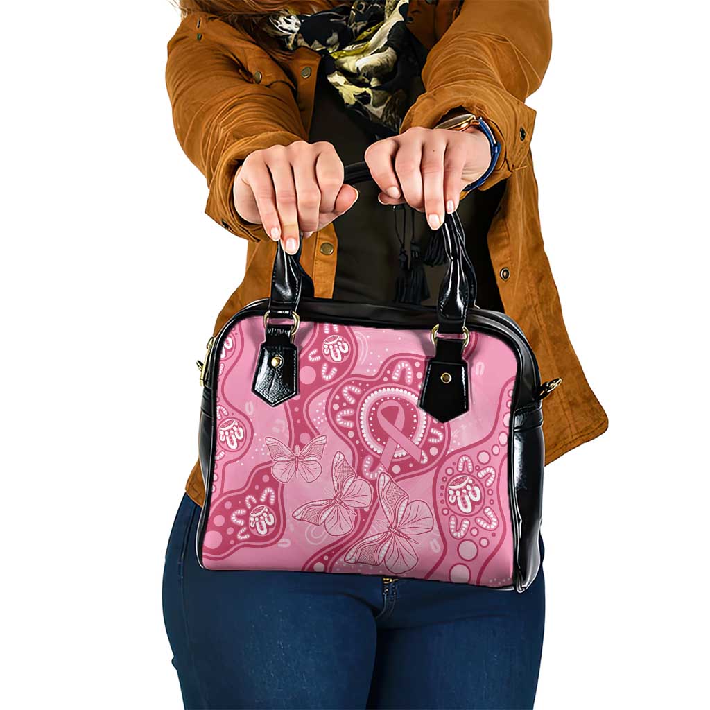 Australia Indigenous Shoulder Handbag Breast Cancer Pink Aboriginal Butterfly