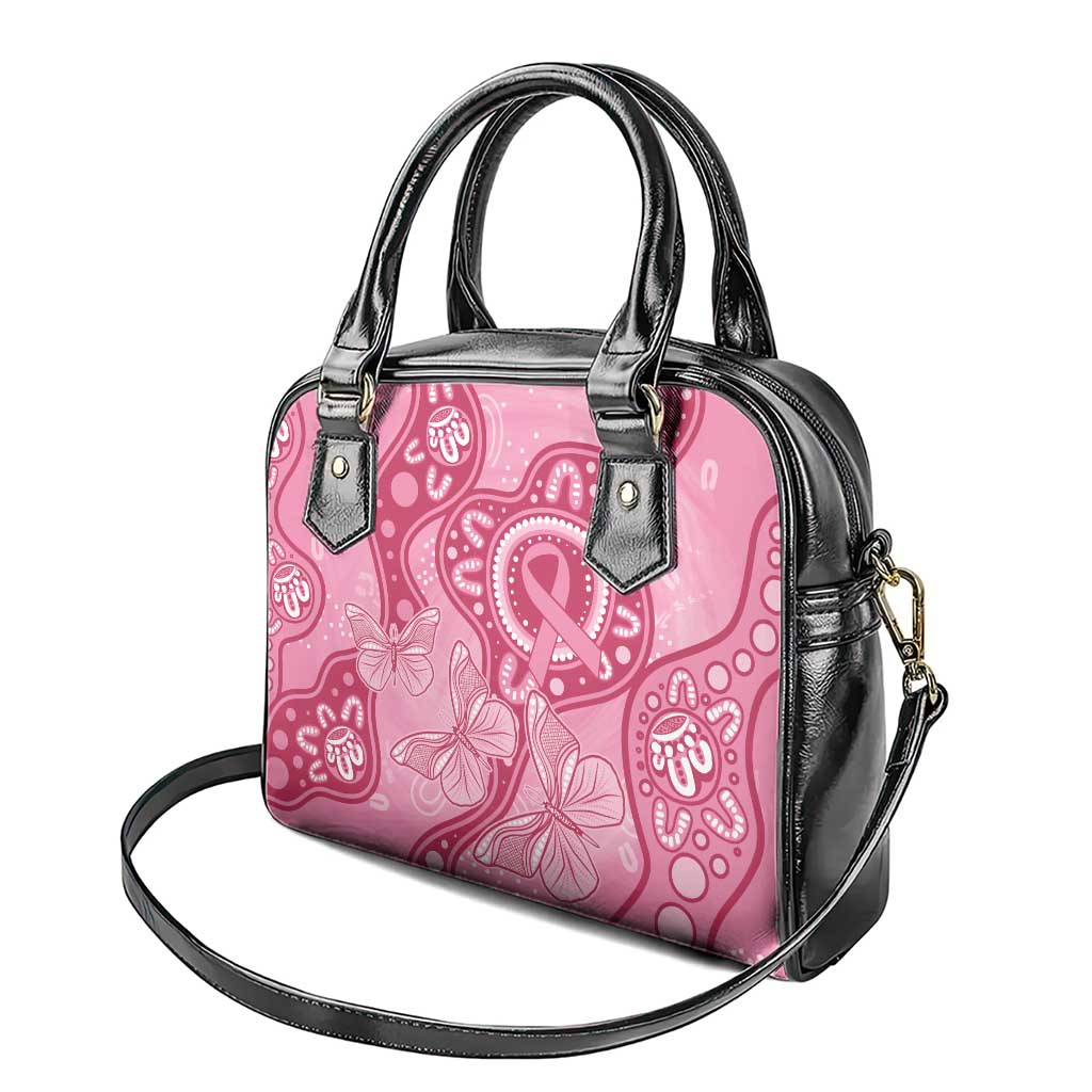 Australia Indigenous Shoulder Handbag Breast Cancer Pink Aboriginal Butterfly