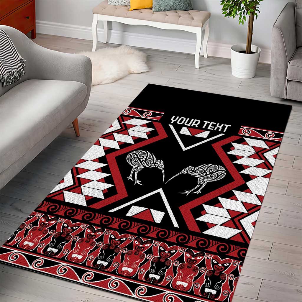 Personalised Taniko Motifs Aotearoa Area Rug Waitangi Kowhaiwhai Kiwi