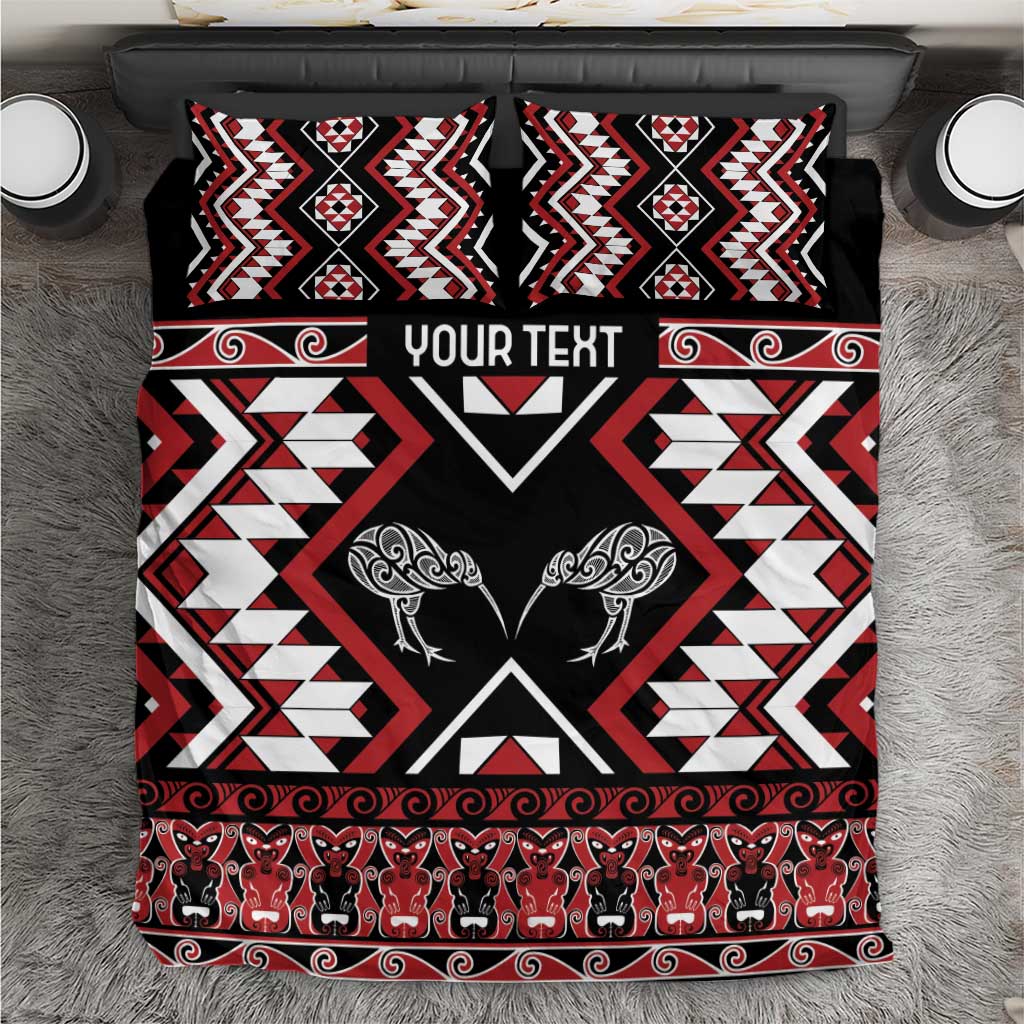 Personalised Taniko Motifs Aotearoa Bedding Set Waitangi Kowhaiwhai Kiwi