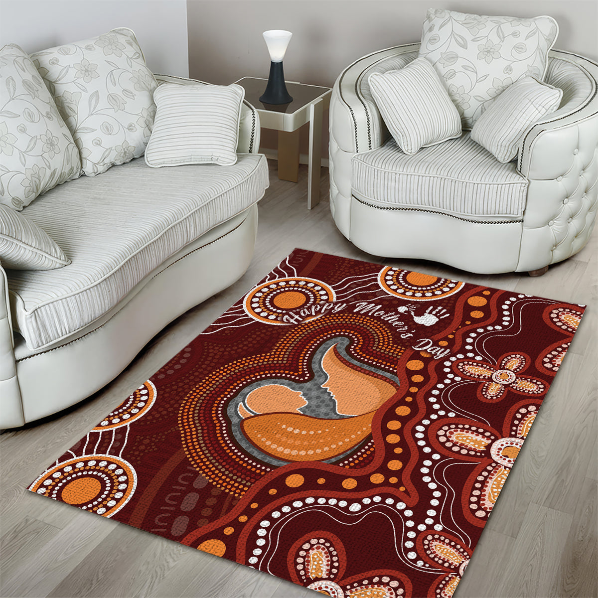 Australia Mother's Day Indigenous Area Rug Aboriginal Art