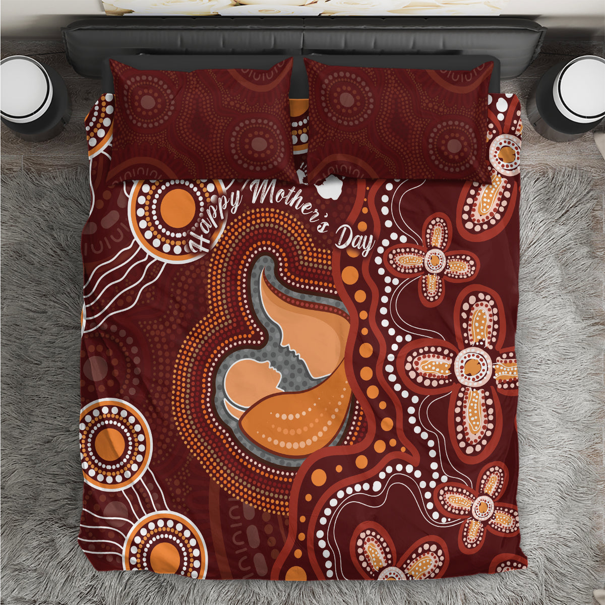 Australia Mother's Day Indigenous Bedding Set Aboriginal Art