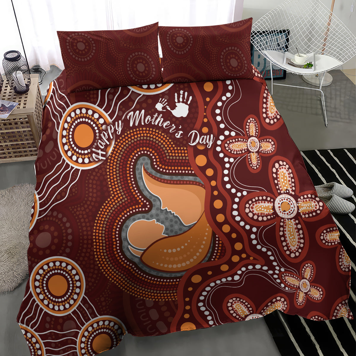 Australia Mother's Day Indigenous Bedding Set Aboriginal Art