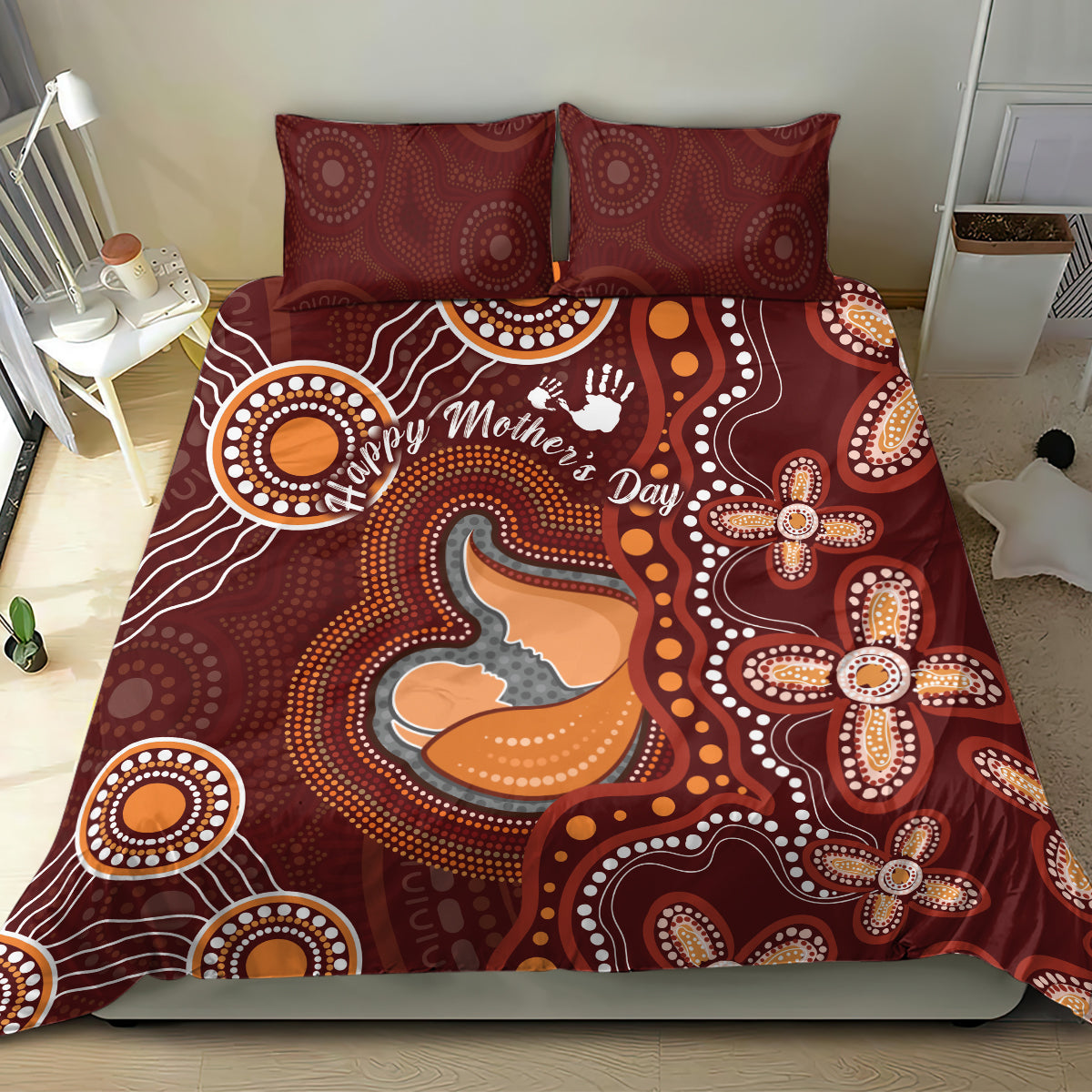 Australia Mother's Day Indigenous Bedding Set Aboriginal Art