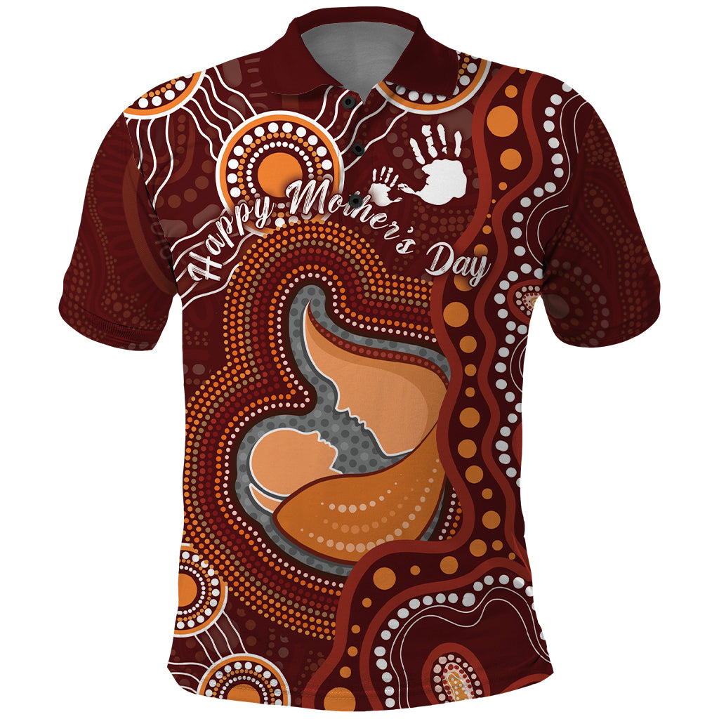 Australia Mother's Day Indigenous Polo Shirt Aboriginal Art