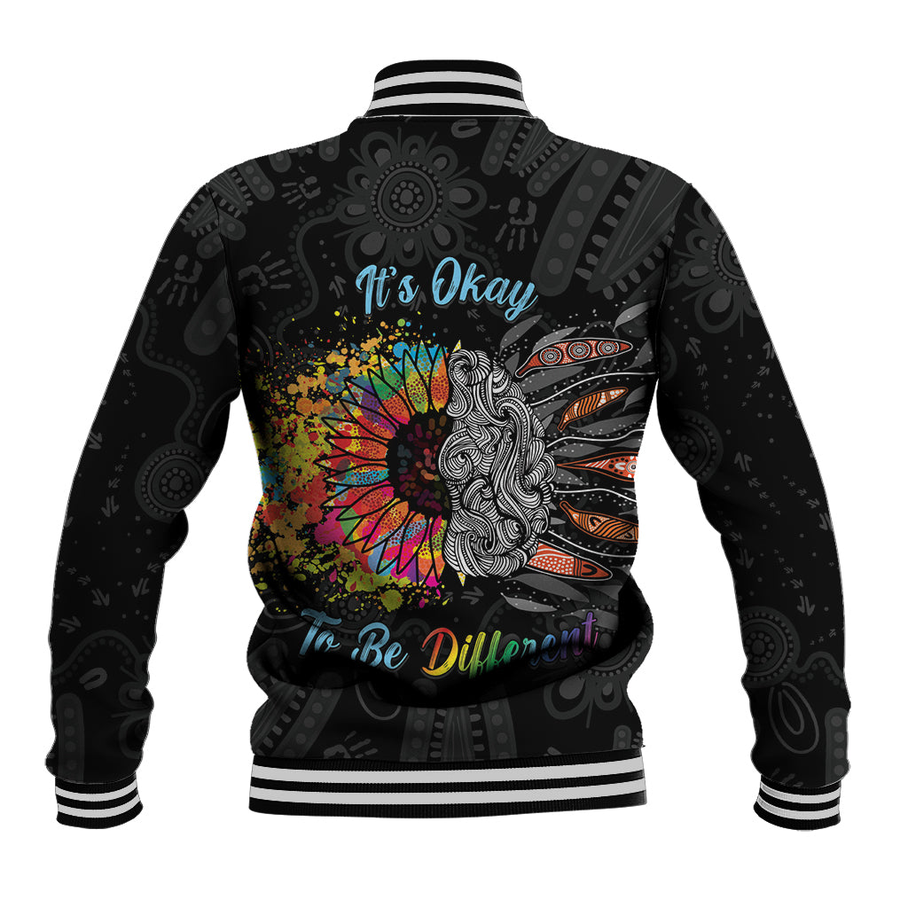 Australia Aboriginal Baseball Jacket Autism It's Okay To Be Different