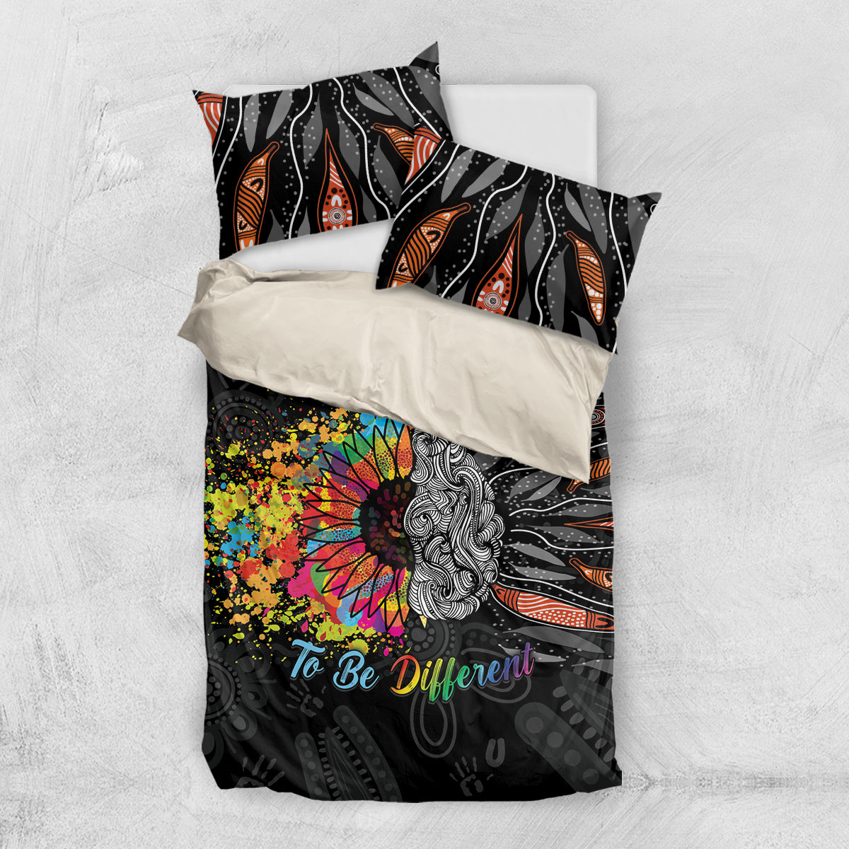 Australia Aboriginal Bedding Set Autism It's Okay To Be Different