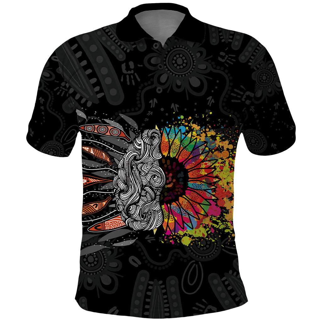 Australia Aboriginal Polo Shirt Autism It's Okay To Be Different