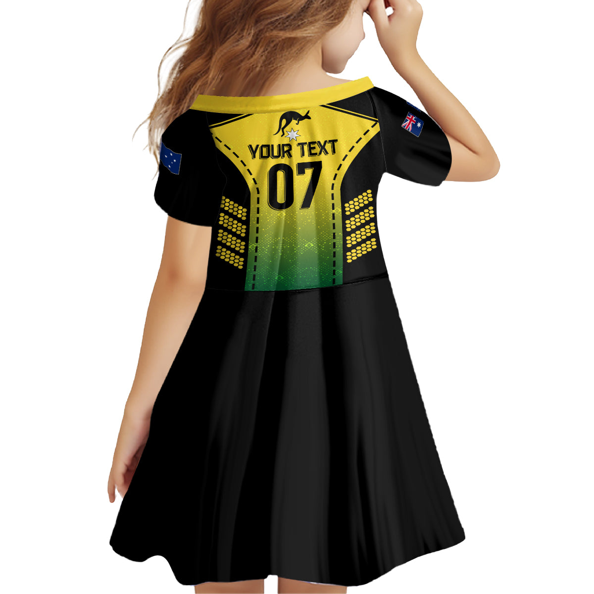 custom-australia-cricket-kid-short-sleeve-dress-kangaroo-champions-2023-go-aussies