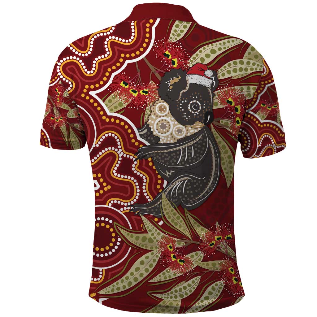 Australia Santa Koala Polo Shirt Aboriginal Style