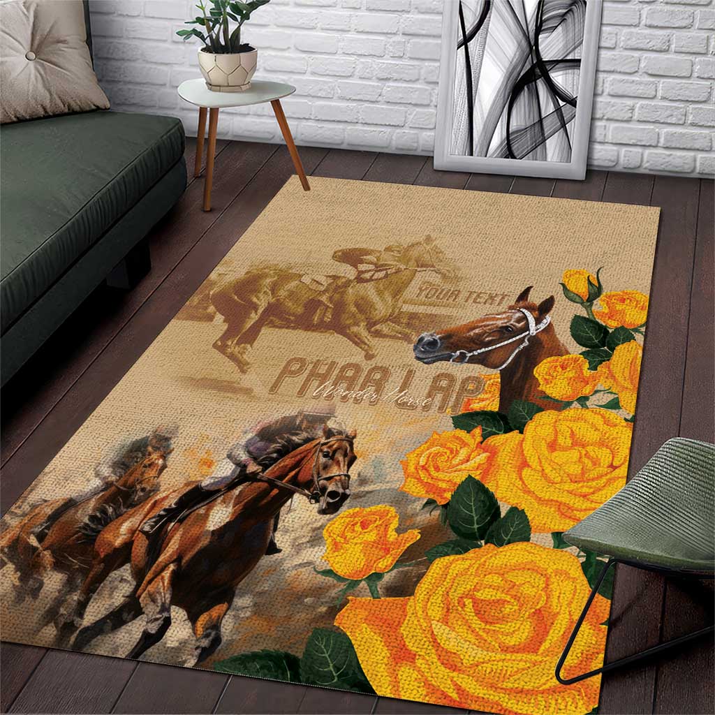 Personalised Melbourne Horse Racing Area Rug Australia Wonder Horse