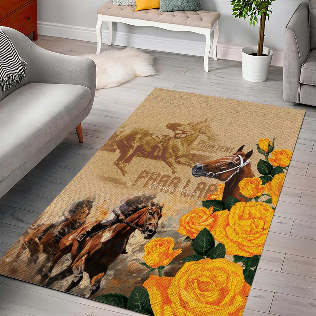 Personalised Melbourne Horse Racing Area Rug Australia Wonder Horse