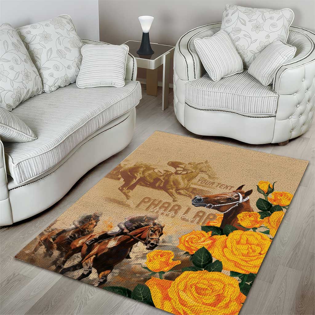 Personalised Melbourne Horse Racing Area Rug Australia Wonder Horse