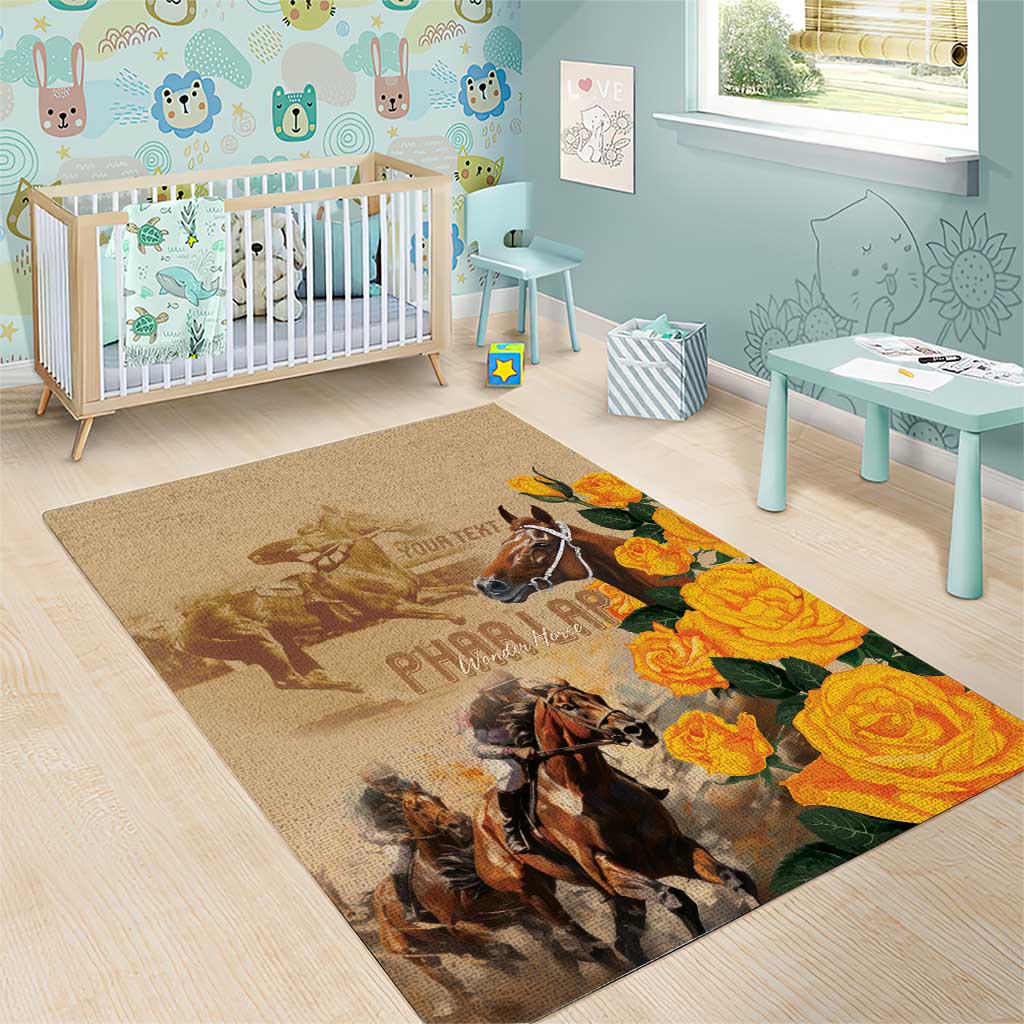 Personalised Melbourne Horse Racing Area Rug Australia Wonder Horse