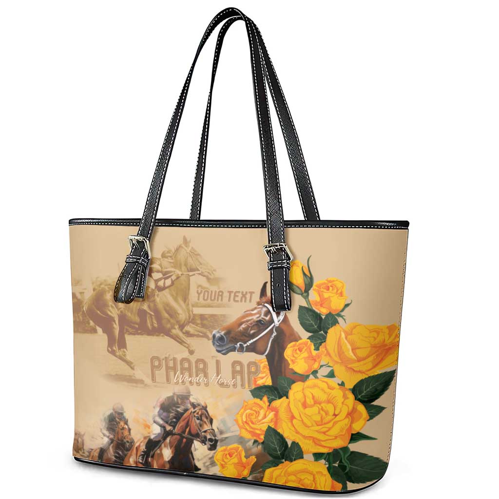 Personalised Melbourne Horse Racing Leather Tote Bag Australia Wonder Horse