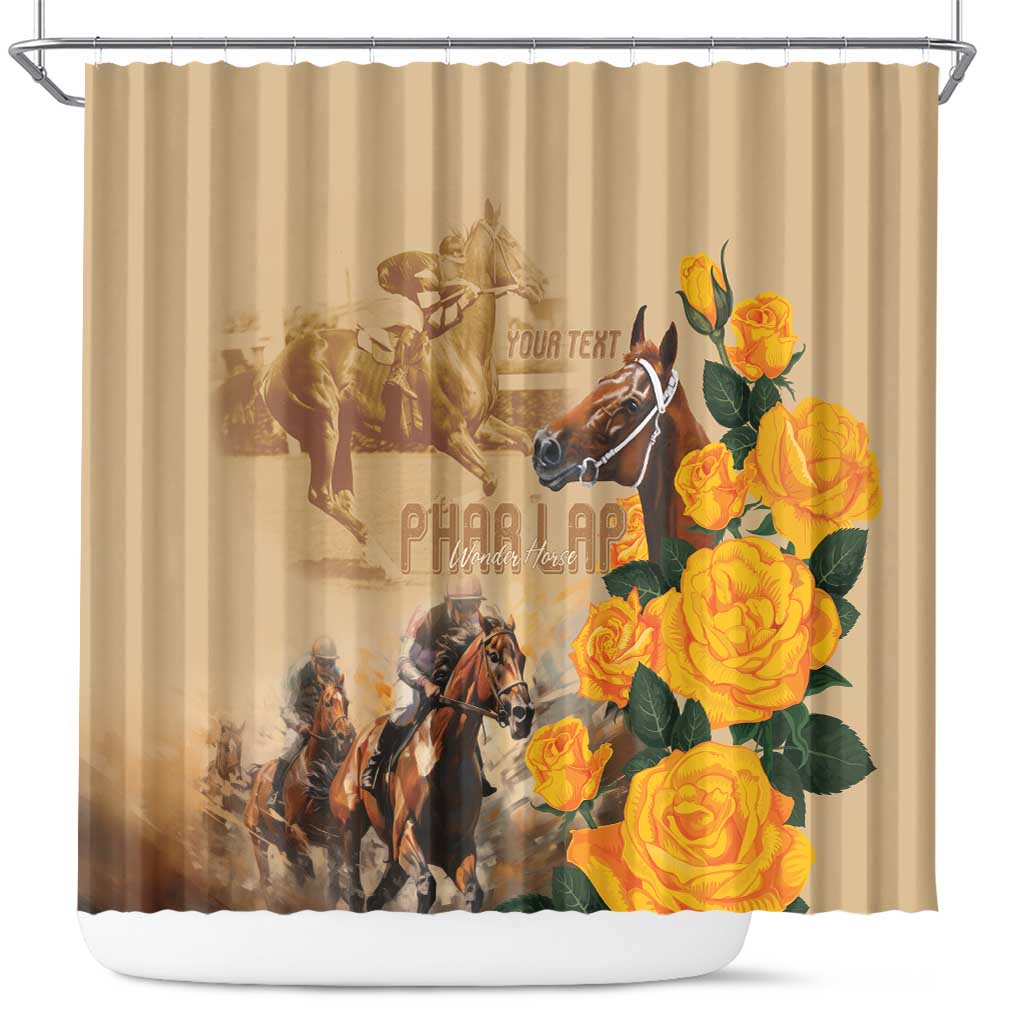 Personalised Melbourne Horse Racing Shower Curtain Australia Wonder Horse