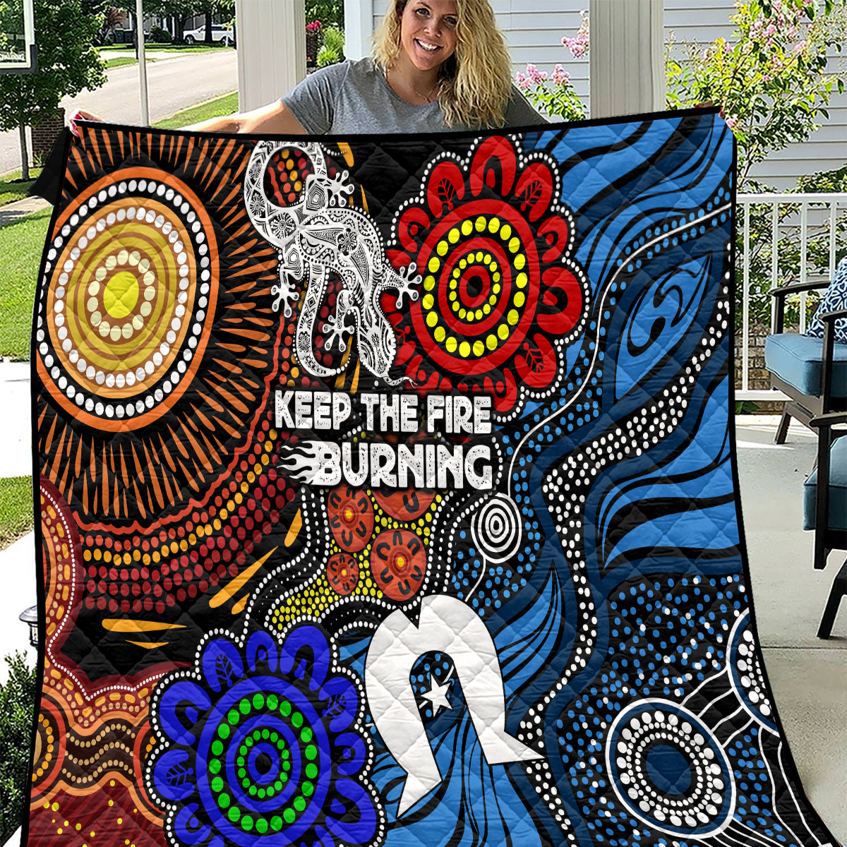 NAIDOC Week 2024 Indigenous Quilt Keep The Fire Burning