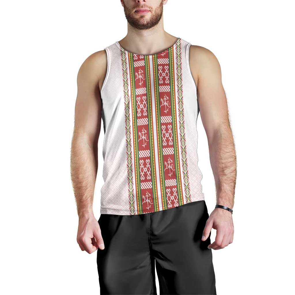 Lithuania Folk Pattern Vytis Motif Men Tank Top