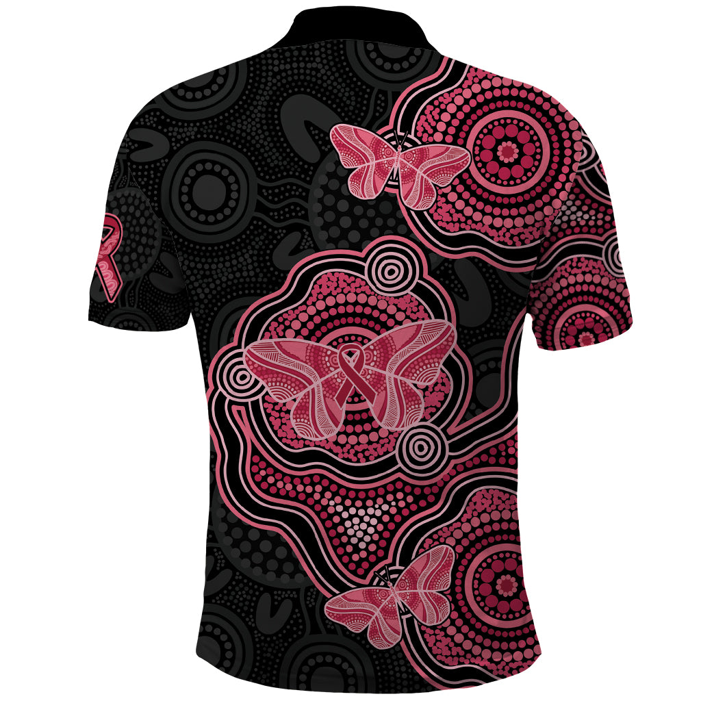 Australia Indigenous Mother's Day Polo Shirt Aboriginal Breast Cancer Ribbon