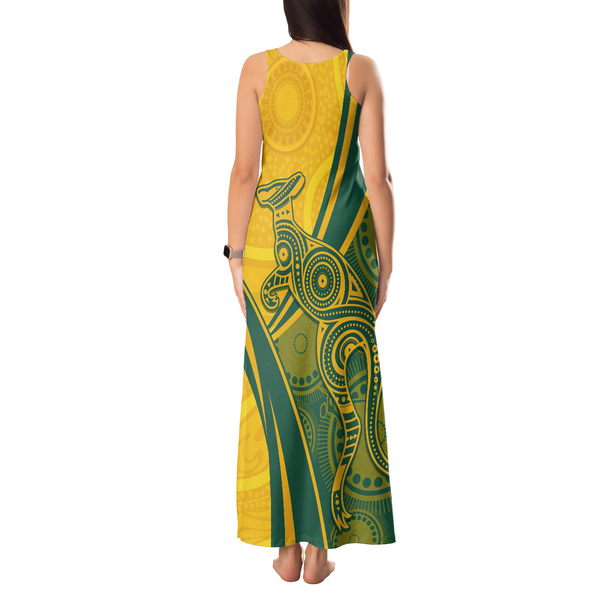 personalised-australia-soccer-matildas-indigenous-tank-maxi-dress-world-cup-2023