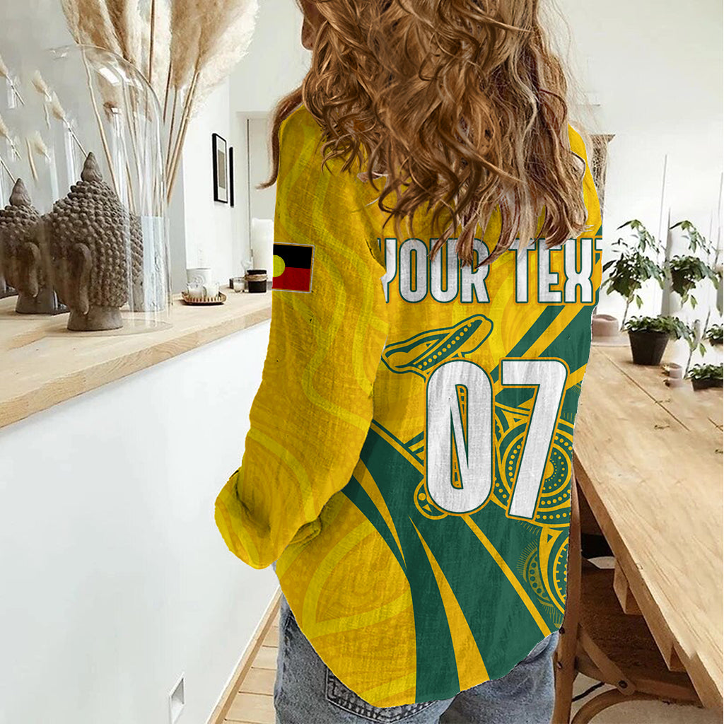 Personalised Australia Soccer Matildas Indigenous Women Casual Shirt World Cup 2023 LT7