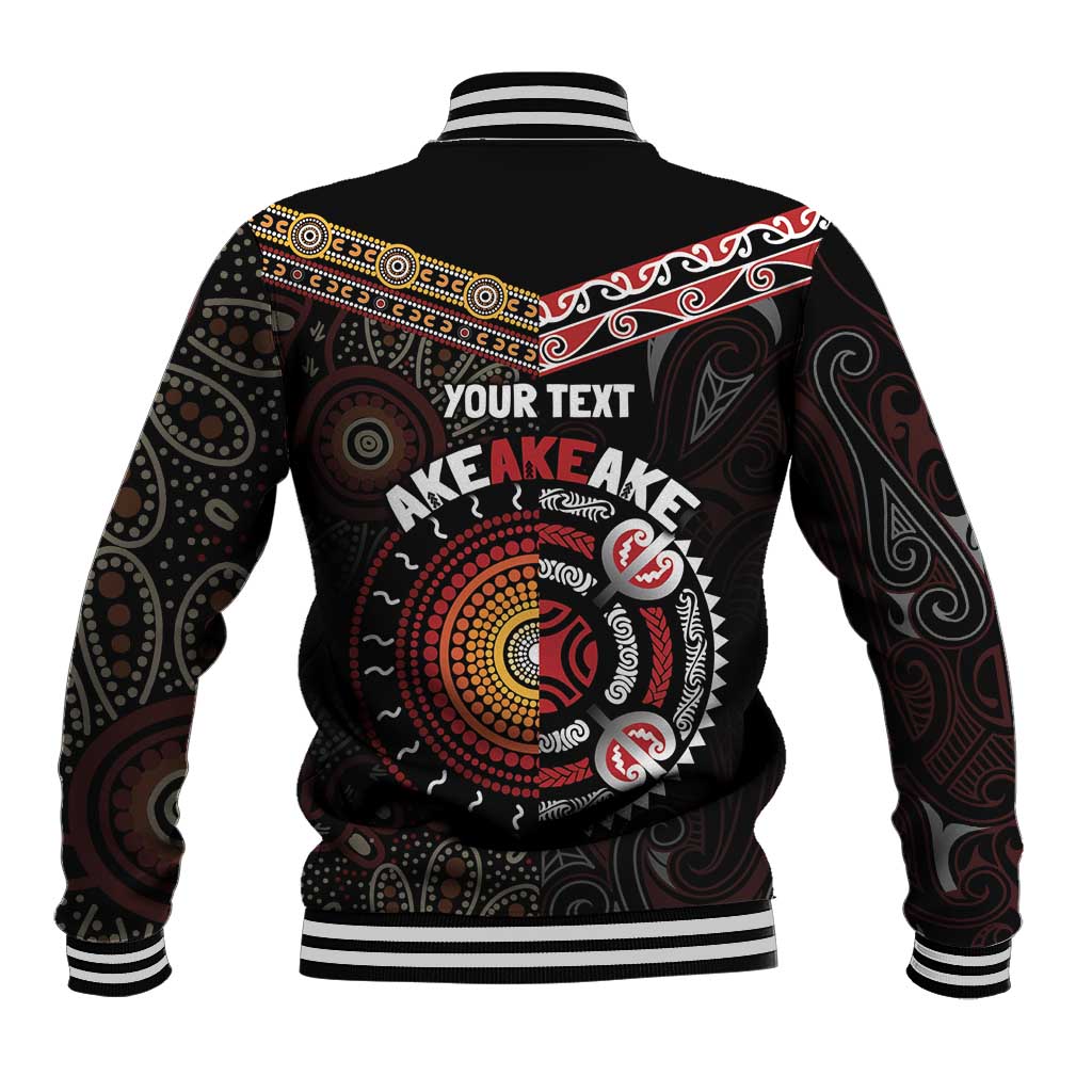 Aotearoa and Australia Indigenous Baseball Jacket Stand Together For Te Tiriti