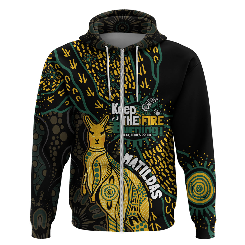 Australia Matildas Indigenous Hoodie NAIDOC 2024 Keep The Fire Burning