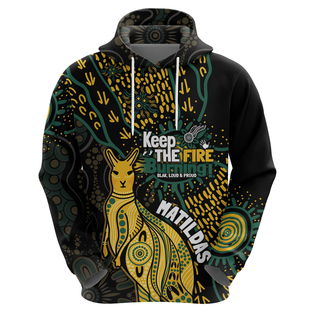 Australia Matildas Indigenous Hoodie NAIDOC 2024 Keep The Fire Burning