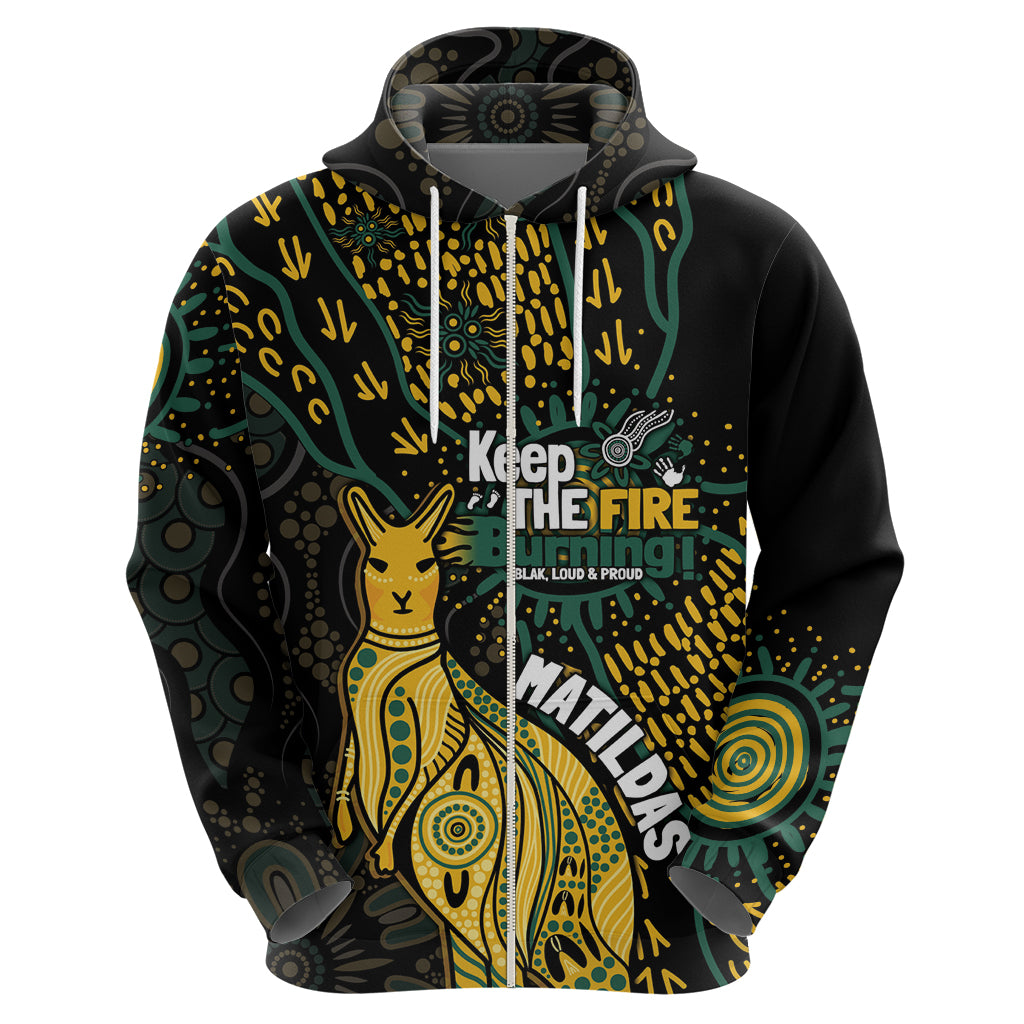 Australia Matildas Indigenous Hoodie NAIDOC 2024 Keep The Fire Burning