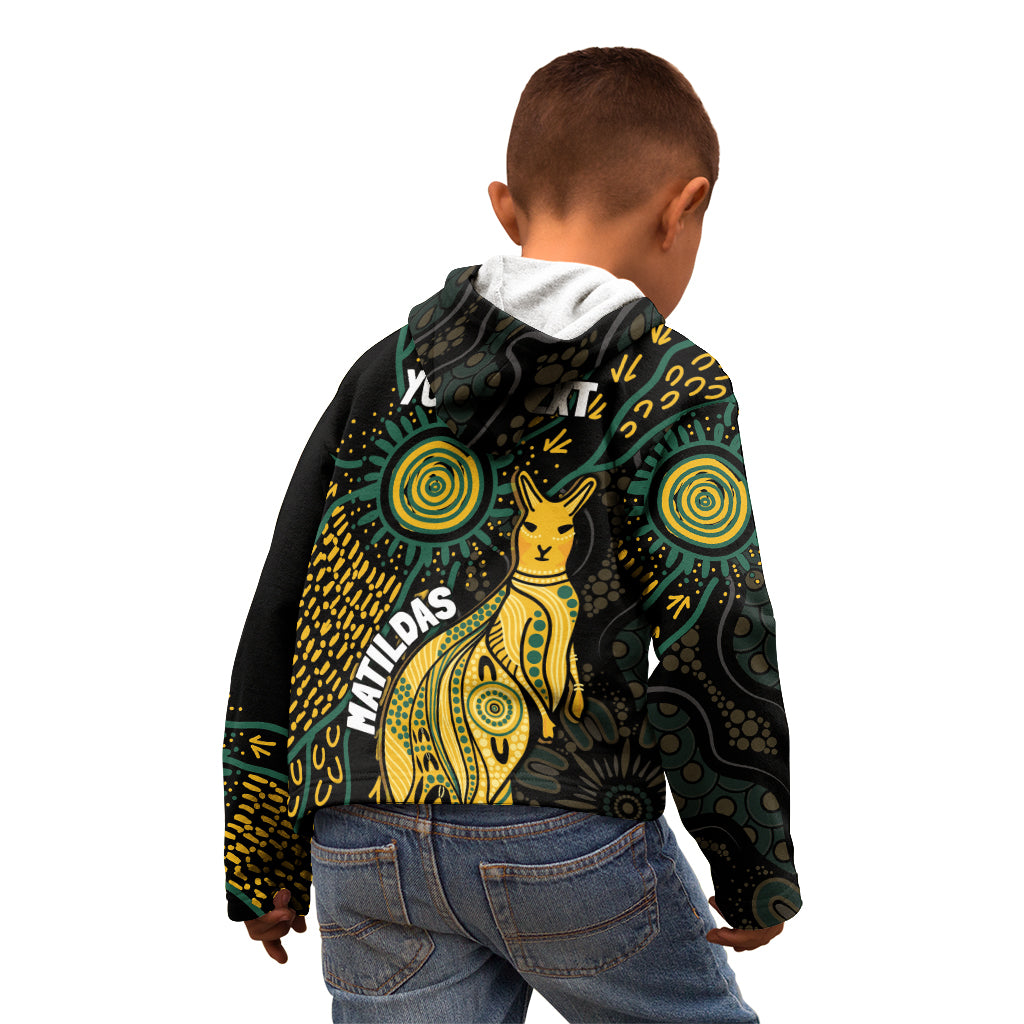 Australia Matildas Indigenous Kid Hoodie NAIDOC 2024 Keep The Fire Burning