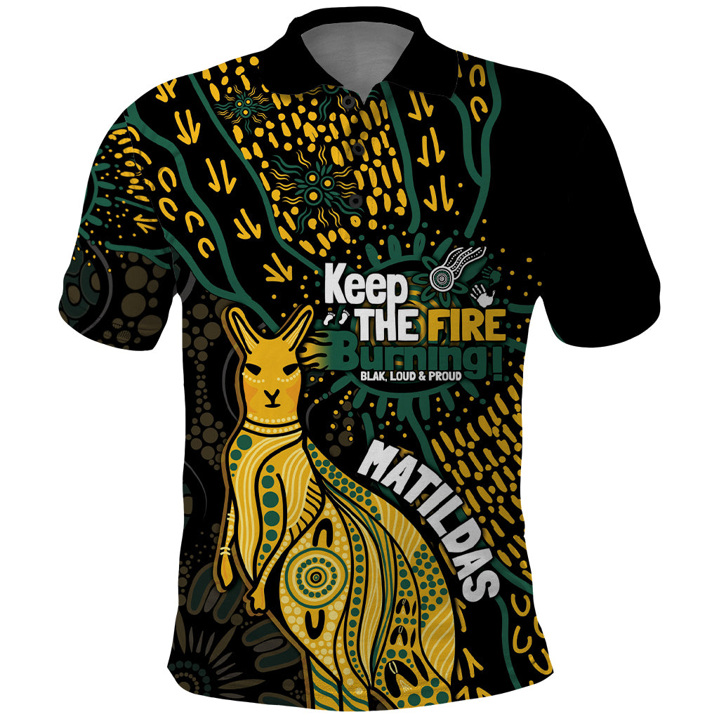 Australia Matildas Indigenous Polo Shirt NAIDOC 2024 Keep The Fire Burning