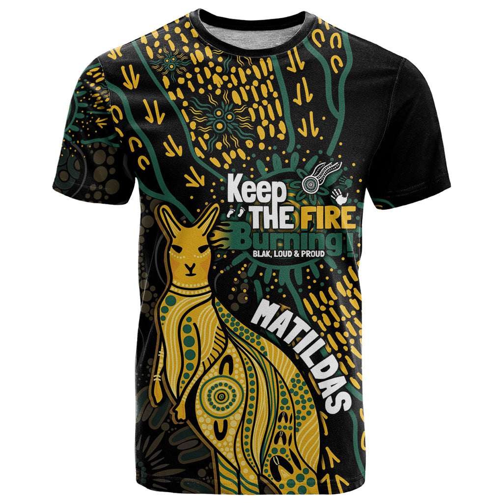 Australia Matildas Indigenous T Shirt NAIDOC 2024 Keep The Fire Burning