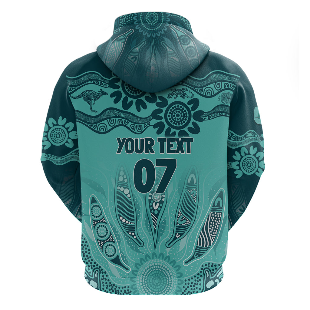 Australia Matildas Indigenous Hoodie NAIDOC 2024 Turquoise Color