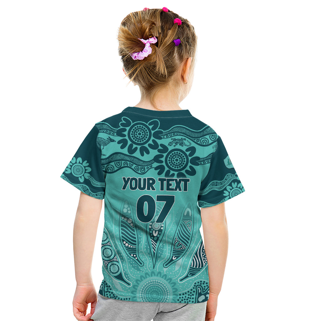 Australia Matildas Indigenous Kid T Shirt NAIDOC 2024 Turquoise Color