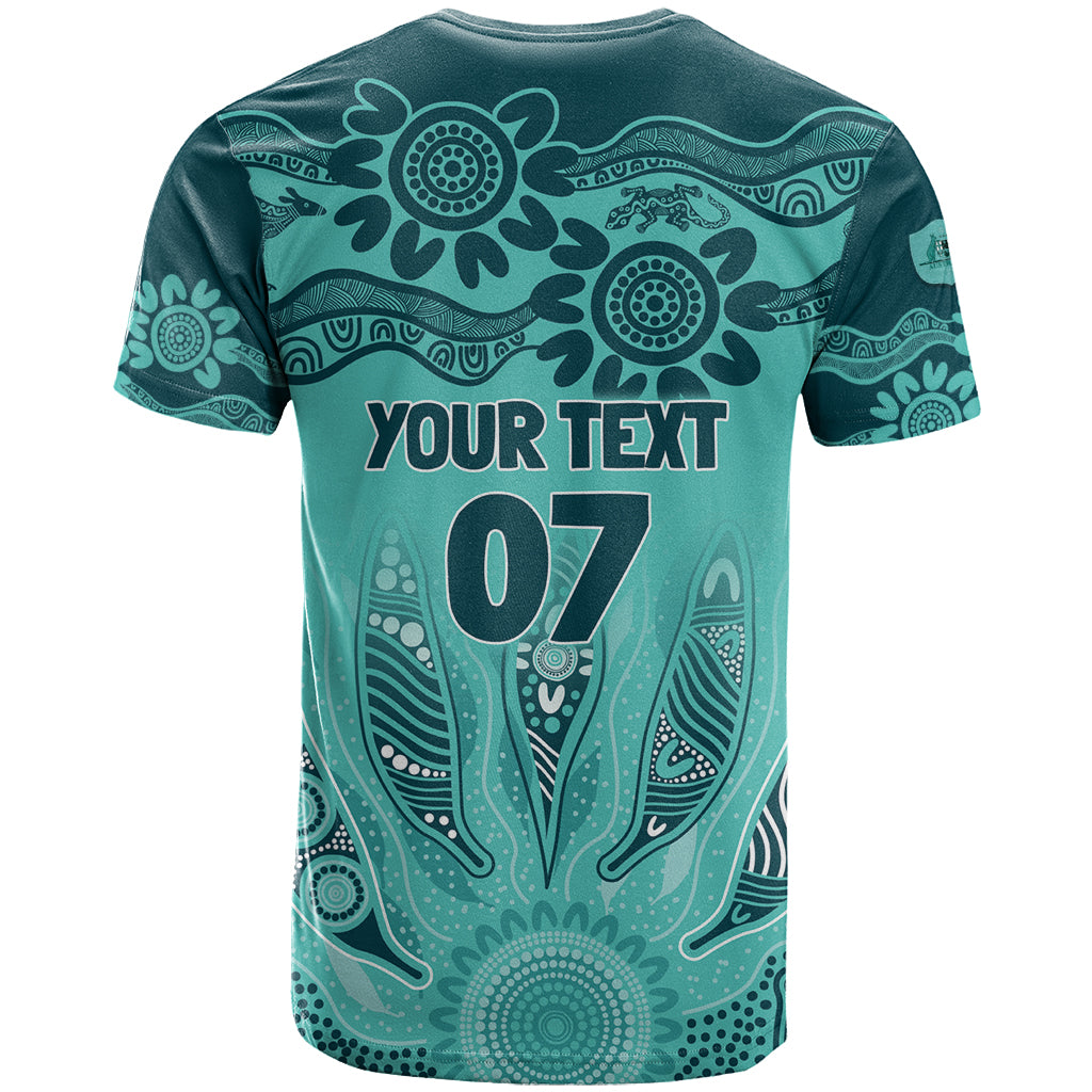 Australia Matildas Indigenous T Shirt NAIDOC 2024 Turquoise Color