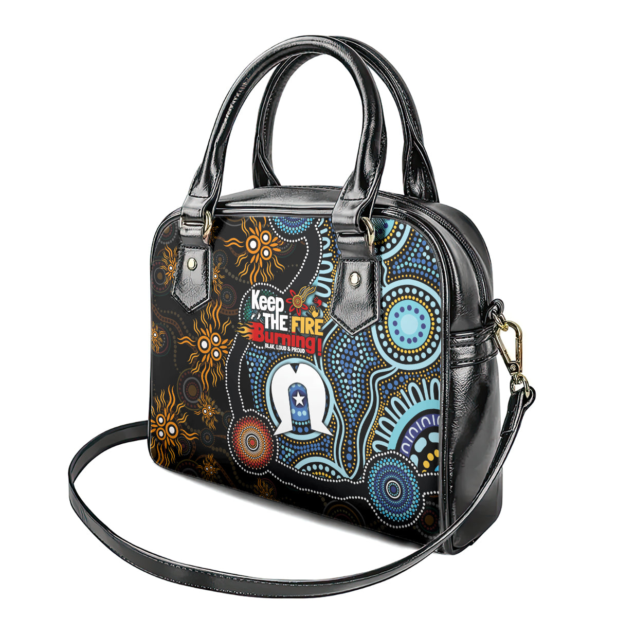 NAIDOC Week 2024 Aussie Aboriginal Shoulder Handbag Sparks of Fire