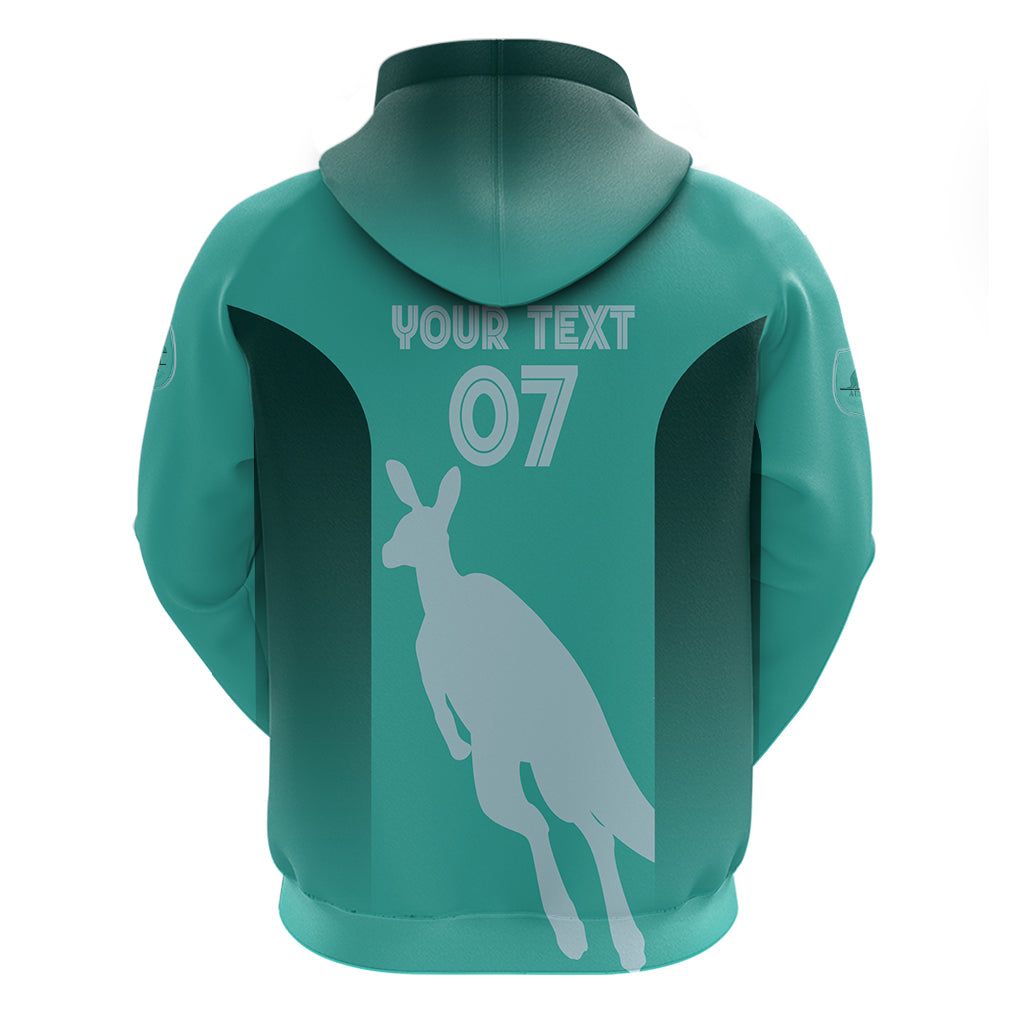 Australia Soccer Matildas Custom Hoodie Turquoise Basic Gradient