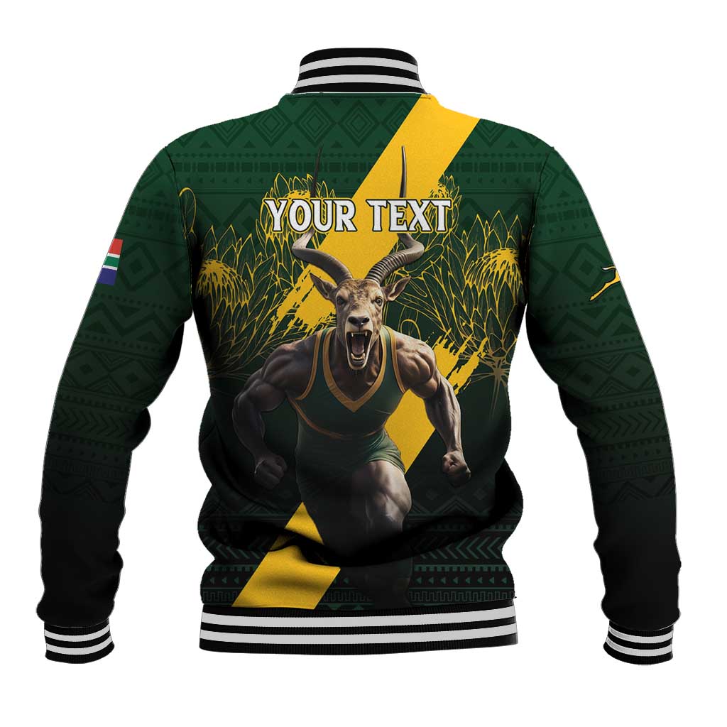 Personalised South Africa Rugby Baseball Jacket Proud Bokke We Are Champions