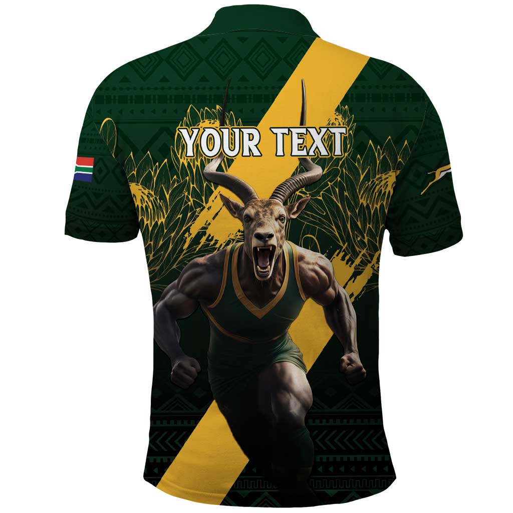 Personalised South Africa Rugby Polo Shirt Proud Bokke We Are Champions