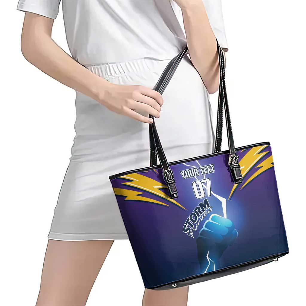 Storm Premiers Custom Leather Tote Bag Thunder Catcher