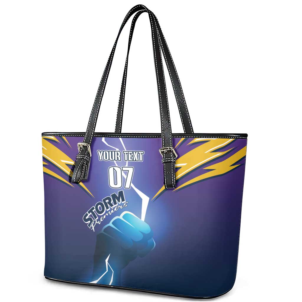 Storm Premiers Custom Leather Tote Bag Thunder Catcher