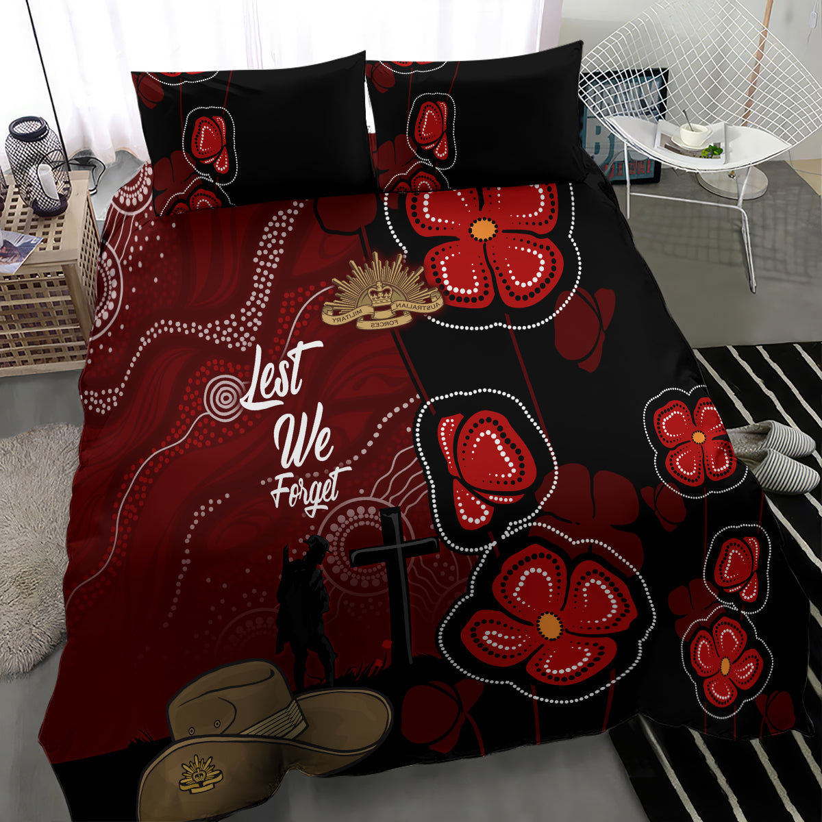 ANZAC Aboriginal Australia Bedding Set For the Fallen