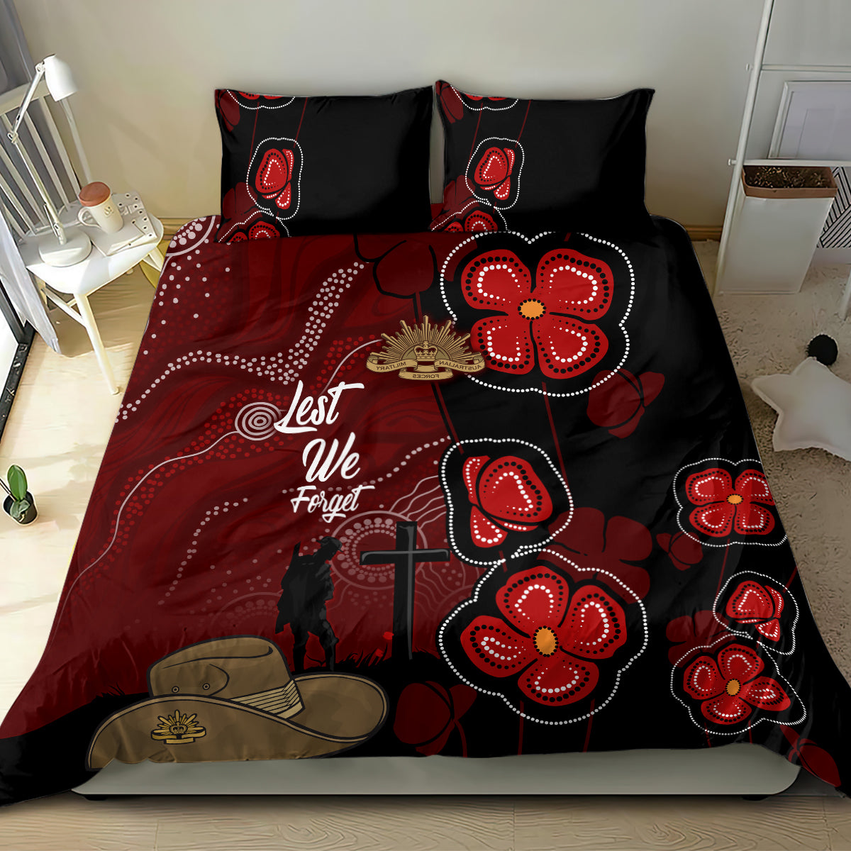 ANZAC Aboriginal Australia Bedding Set For the Fallen