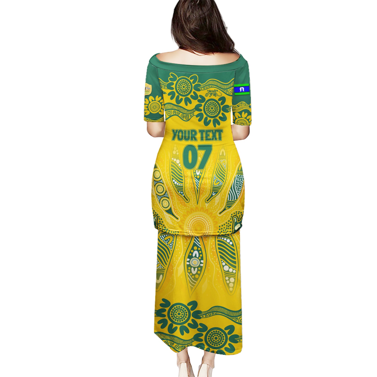 Custom Socceroos NAIDOC Week 2024 Puletasi Indigenous Burning Fire National Colors