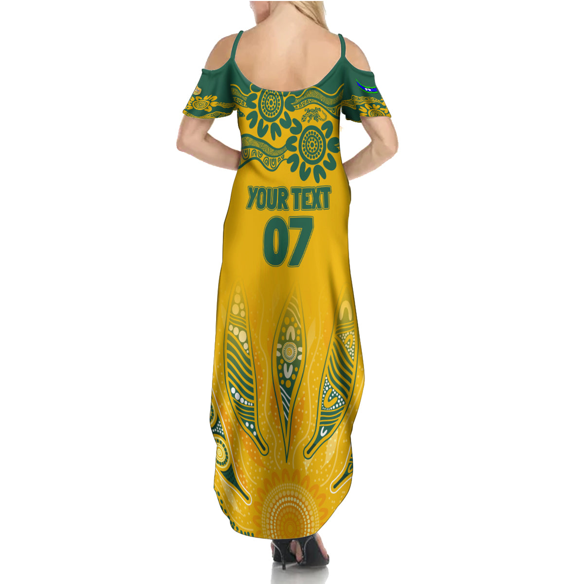 Custom Socceroos NAIDOC Week 2024 Summer Maxi Dress Indigenous Burning Fire National Colors