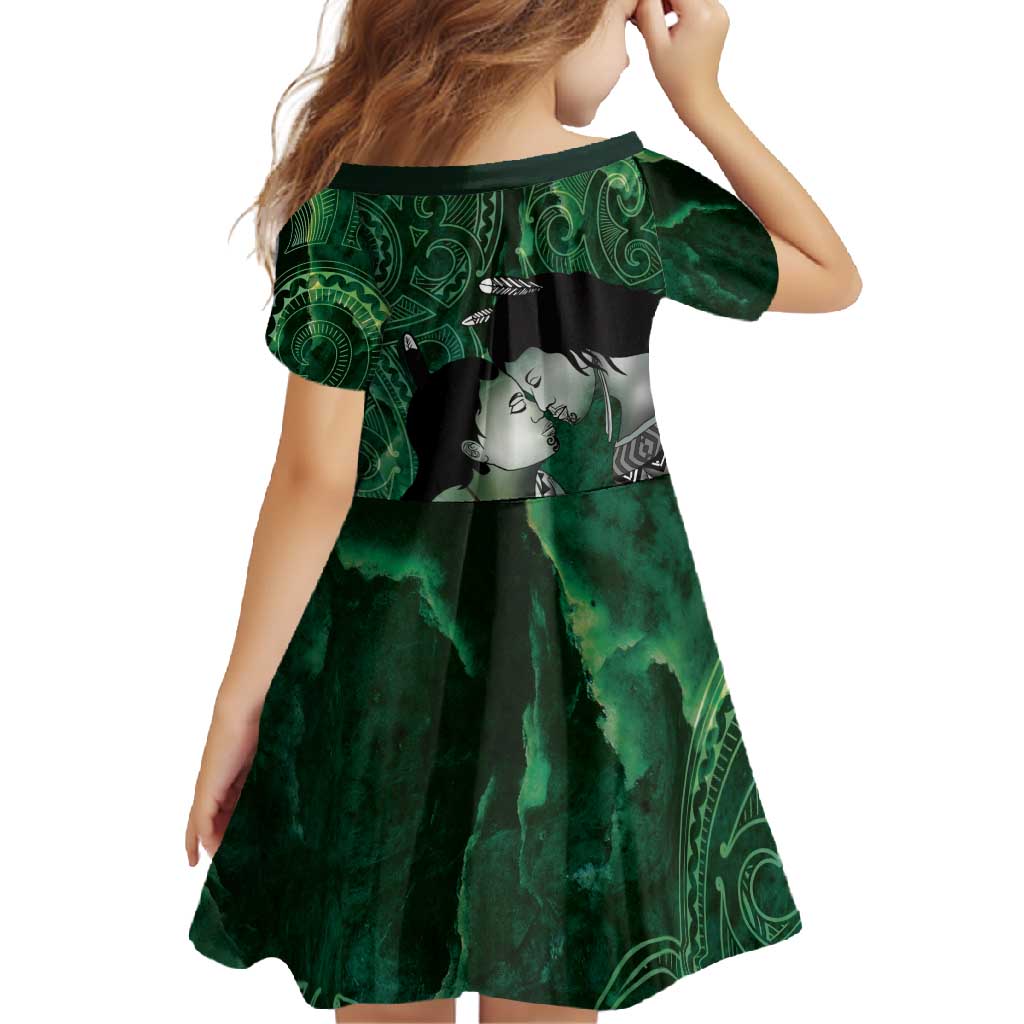 New Zealand Aroha Koe Mama Family Matching Mermaid Dress and Hawaiian Shirt Maori Hongi - Pounamu