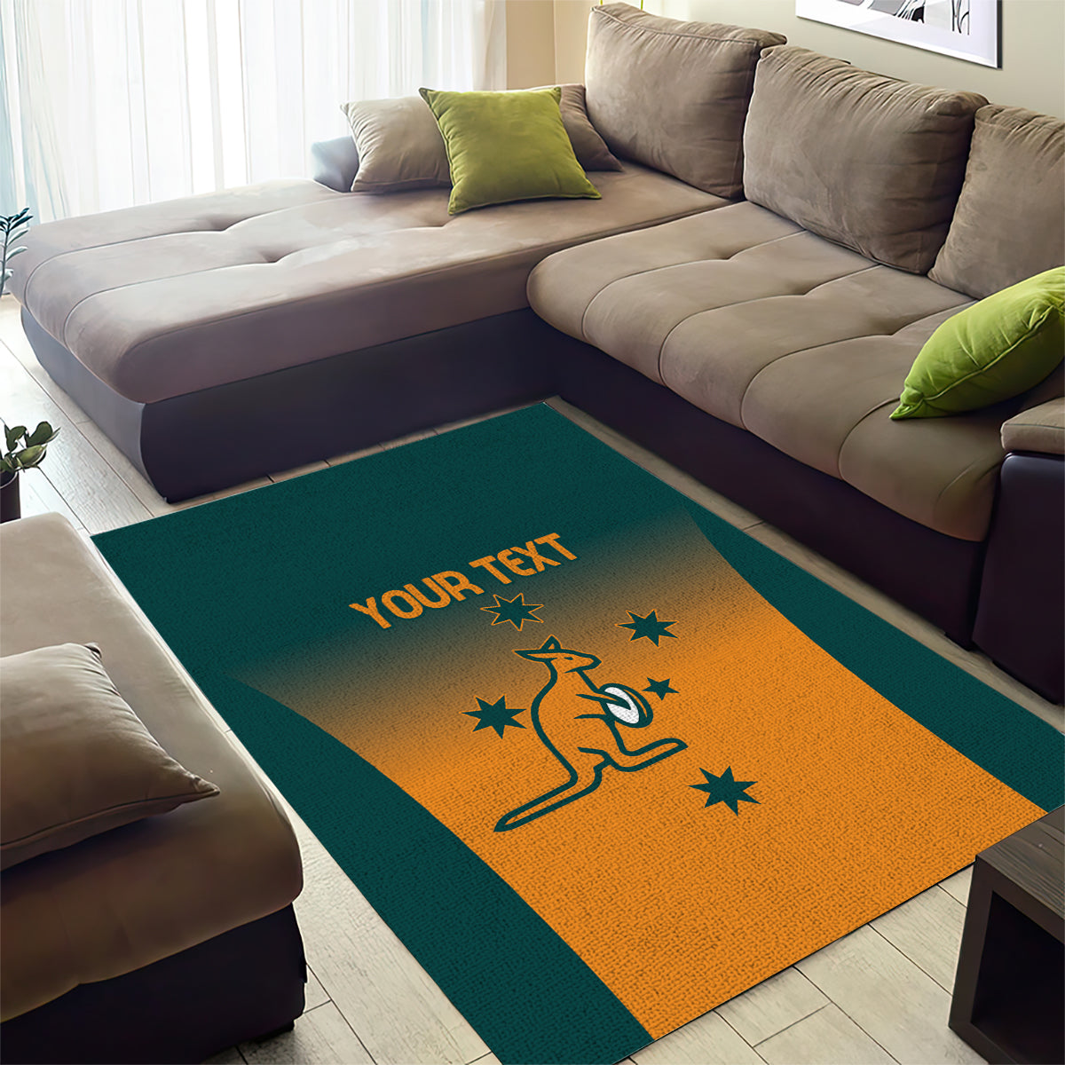 Custom Wallaroos Womens Rugby Area Rug Sporty Style