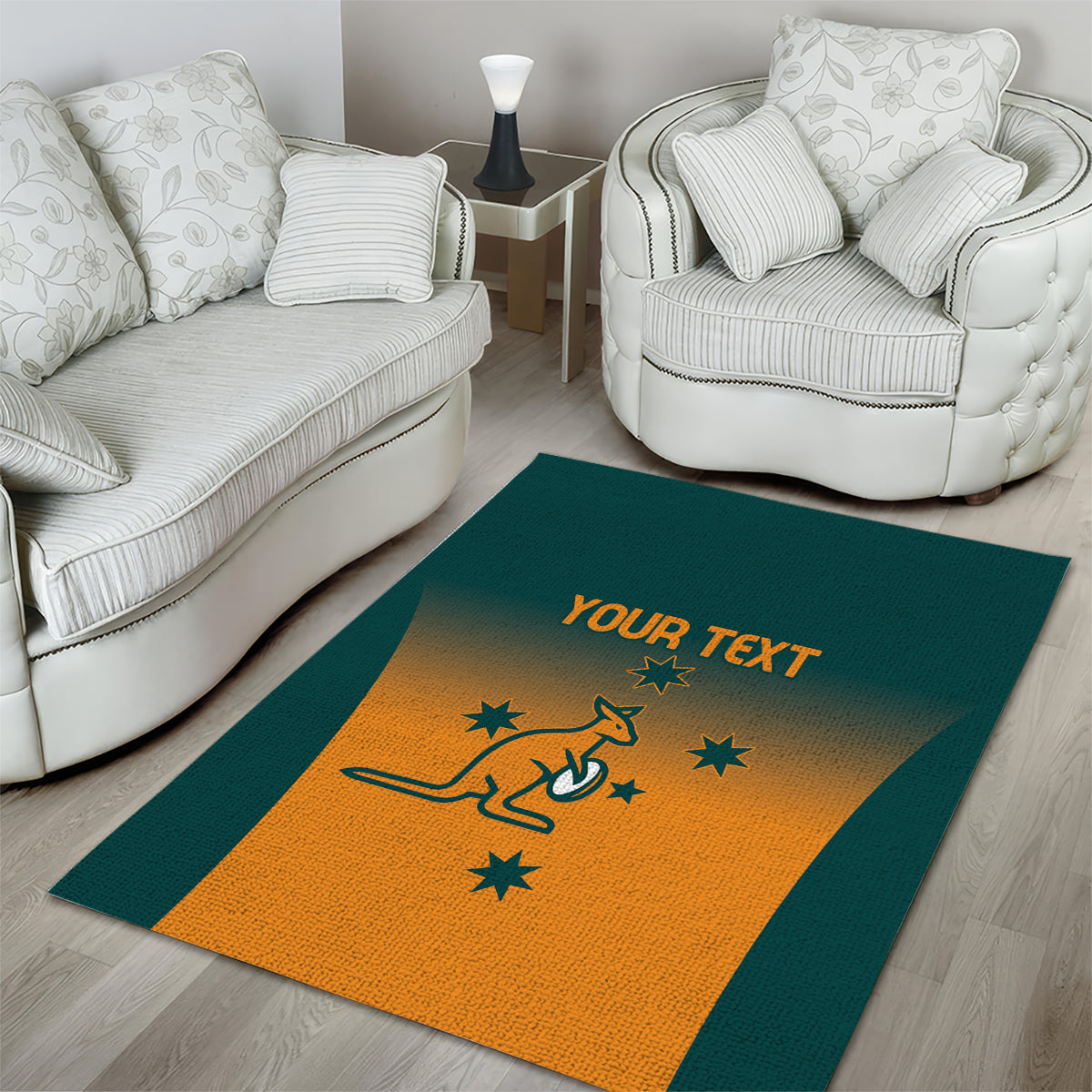 Custom Wallaroos Womens Rugby Area Rug Sporty Style