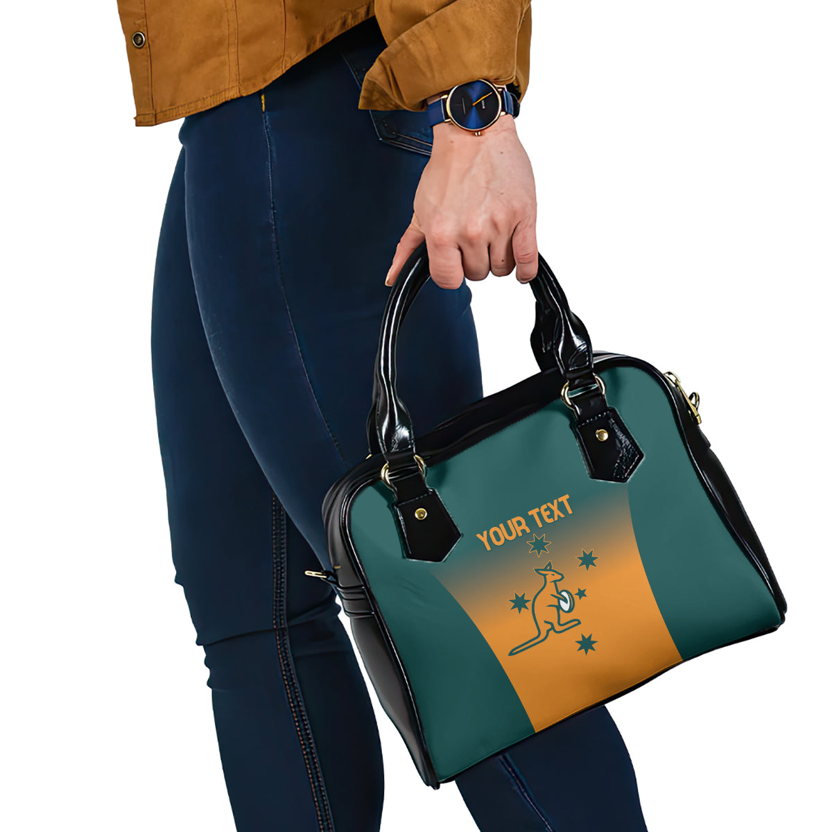 Custom Wallaroos Womens Rugby Shoulder Handbag Sporty Style