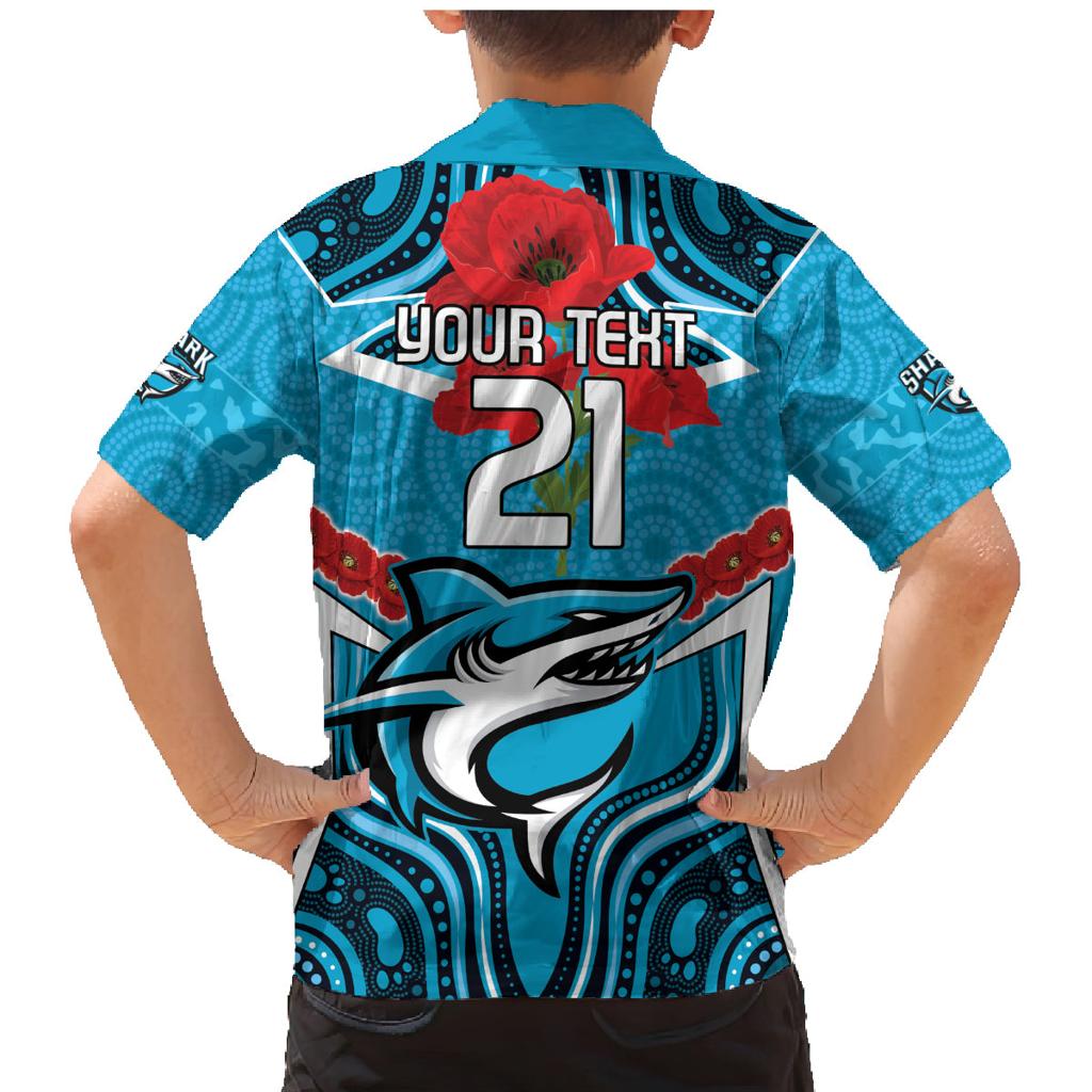 Custom Sharks Rugby ANZAC Family Matching Mermaid Dress and Hawaiian Shirt Gallipoli Soldier With Aboriginal Art